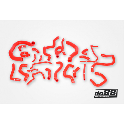 do88 AUDI SEAT SKODA VW 1.8 / 2.0 TSI (MQB) Coolant hoses (24 pcs) Red - do88-kit187R